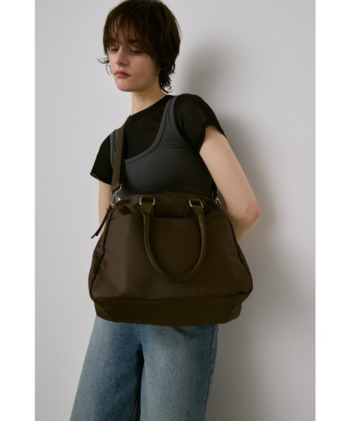 un/neu（アンノイ）の「２WAYアウトポケットナイロンボストンバッグ / 11inch（タブレット、iPad）対応 / 撥水機能付き（ボストンバッグ・レディース・カーキ/ブラウン/ブラック・FREE）」の8枚目の写真