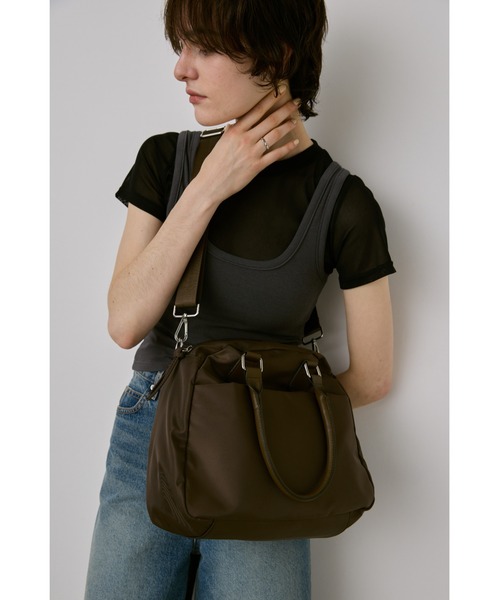 un/neu（アンノイ）の「２WAYアウトポケットナイロンボストンバッグ / 11inch（タブレット、iPad）対応 / 撥水機能付き（ボストンバッグ・レディース・カーキ/ブラウン/ブラック・FREE）」の9枚目の写真