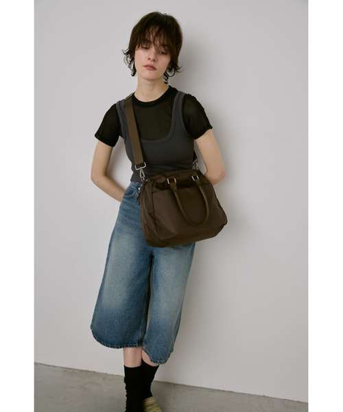 un/neu（アンノイ）の「２WAYアウトポケットナイロンボストンバッグ / 11inch（タブレット、iPad）対応 / 撥水機能付き（ボストンバッグ・レディース・カーキ/ブラウン/ブラック・FREE）」の10枚目の写真