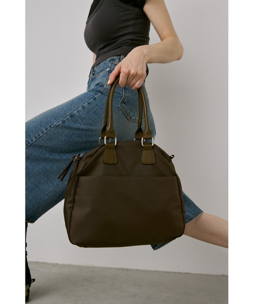 un/neu（アンノイ）の「２WAYアウトポケットナイロンボストンバッグ / 11inch（タブレット、iPad）対応 / 撥水機能付き（ボストンバッグ・レディース・カーキ/ブラウン/ブラック・FREE）」の6枚目の写真