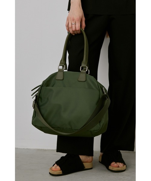 un/neu（アンノイ）の「２WAYアウトポケットナイロンボストンバッグ / 11inch（タブレット、iPad）対応 / 撥水機能付き（ボストンバッグ・レディース・カーキ/ブラウン/ブラック・FREE）」の15枚目の写真