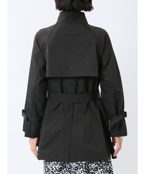 m.f.editorial(エムエフエディトリアル)の「【ストレッチ ハンドウォッシャブル】ツイル ハーフスタンドコート(トレンチコート・レディース・ベージュ/ブラック/カーキ/ネイビー・MEDIUM)」の8枚目の写真