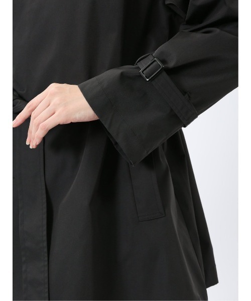 m.f.editorial(エムエフエディトリアル)の「【ストレッチ ハンドウォッシャブル】ツイル ハーフスタンドコート(トレンチコート・レディース・ベージュ/ブラック/カーキ/ネイビー・MEDIUM)」の10枚目の写真