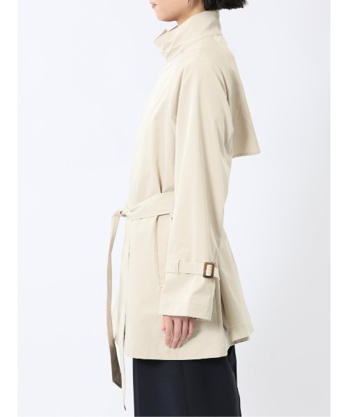 m.f.editorial(エムエフエディトリアル)の「【ストレッチ ハンドウォッシャブル】ツイル ハーフスタンドコート(トレンチコート・レディース・ベージュ/ブラック/カーキ/ネイビー・MEDIUM)」の19枚目の写真