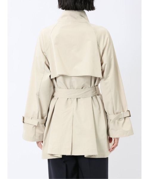 m.f.editorial(エムエフエディトリアル)の「【ストレッチ ハンドウォッシャブル】ツイル ハーフスタンドコート(トレンチコート・レディース・ベージュ/ブラック/カーキ/ネイビー・MEDIUM)」の20枚目の写真