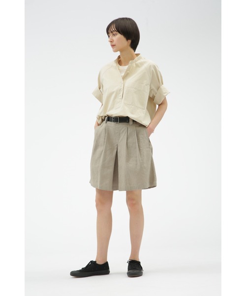 MHL.(エムエイチエル)の「COTTON CORD SHIRTING(シャツ/ブラウス・レディース・チャコール/オフホワイト・2/1)」の3枚目の写真