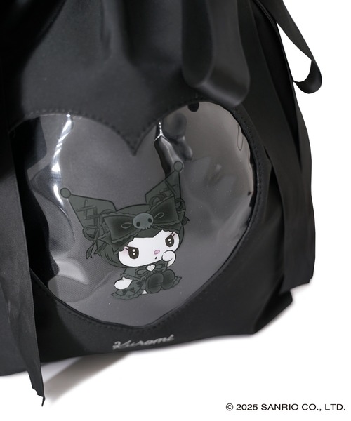sanrio(サンリオ)の「【WEB限定商品】【当店限定】Sanrio characters(サンリオキャラクターズ) リボン巾着トートバッグ A4対応 / クロミ KU-461(トートバッグ・レディース・ブラック・FREE)」の13枚目の写真