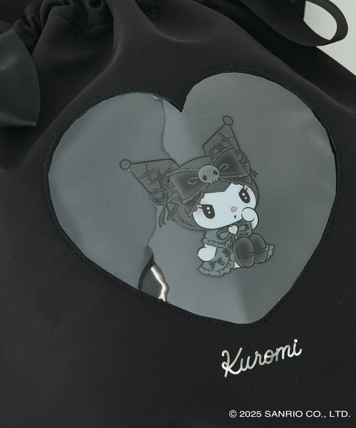 sanrio(サンリオ)の「【WEB限定商品】【当店限定】Sanrio characters(サンリオキャラクターズ) リボン巾着トートバッグ A4対応 / クロミ KU-461(トートバッグ・レディース・ブラック・FREE)」の5枚目の写真