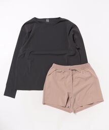 ROXY（ロキシー）の「HEAR THE WAVES /ロキシー長袖ラッシュガード・ウエストゴムボトムス2点セット(水着)（ラッシュガード）」