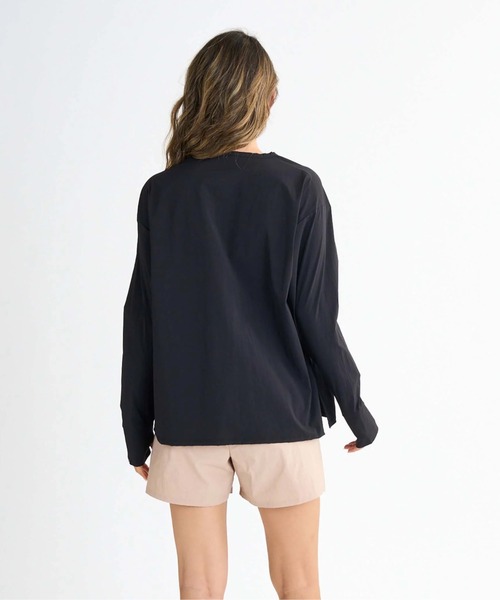 ROXY(ロキシー)の「HEAR THE WAVES /ロキシー長袖ラッシュガード・ウエストゴムボトムス2点セット(水着)(ラッシュガード・レディース・ホワイト/ベージュ/ブラック/グリーン/ブラック系その他・SMALL/MEDIUM/LARGE)」の14枚目の写真