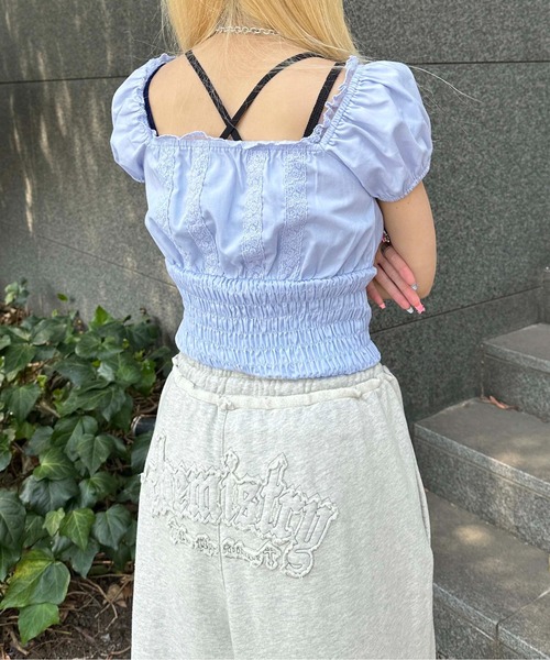 sedacle girl(セダクルガール)の「パフスリーブホックブラウス(シャツ/ブラウス・レディース・ブラック/ライトブルー/オフホワイト・SMALL/MEDIUM)」の18枚目の写真