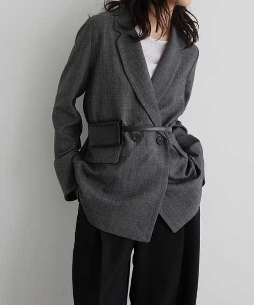 hellam（へラム）の「3wayレザーウエストベルトポーチ（ベルト・レディース・ブラック/ブラウン・FREE）」の7枚目の写真