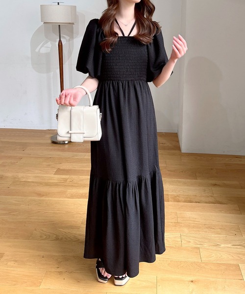 INGNI（イング）の「マルチWayオフショルバルーンスリーブワンピース（ワンピース・レディース・アイボリー/ブラック/イエロー・M）」の15枚目の写真