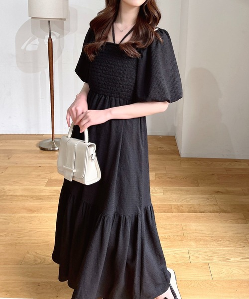 INGNI（イング）の「マルチWayオフショルバルーンスリーブワンピース（ワンピース・レディース・アイボリー/ブラック/イエロー・M）」の16枚目の写真