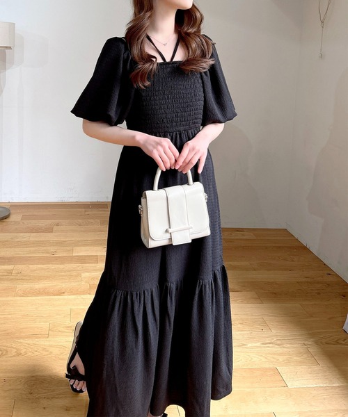 INGNI（イング）の「マルチWayオフショルバルーンスリーブワンピース（ワンピース・レディース・アイボリー/ブラック/イエロー・M）」の17枚目の写真
