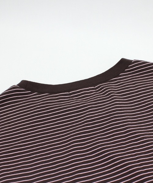 RNA-N（アールエヌエーエヌ）の「M2465 マイクロボーダールーズワイドＴ（Tシャツ/カットソー・レディース・グレー系その他/ブラウン系その他/ブラック×ホワイト・FREE）」の22枚目の写真