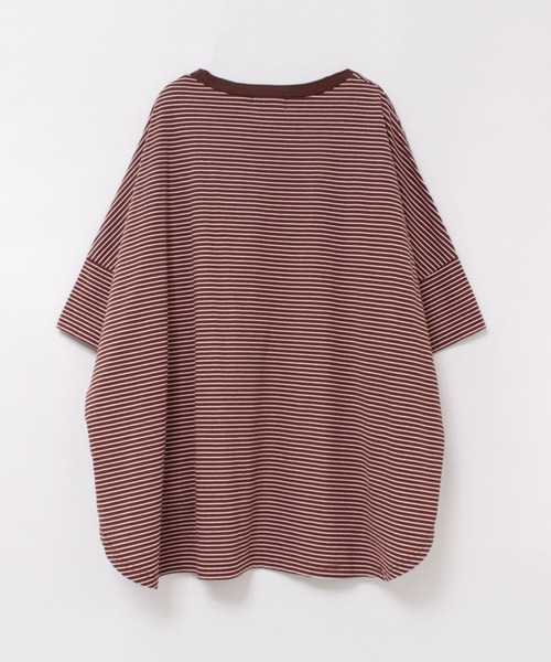 RNA-N（アールエヌエーエヌ）の「M2465 マイクロボーダールーズワイドＴ（Tシャツ/カットソー・レディース・グレー系その他/ブラウン系その他/ブラック×ホワイト・FREE）」の12枚目の写真