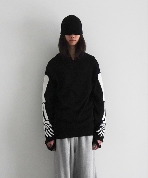 kudos（クードス）の「kudos SKELTON KNIT PULLOVER（ニット/セーター・メンズ・ブラック・FREE）」の2枚目の写真