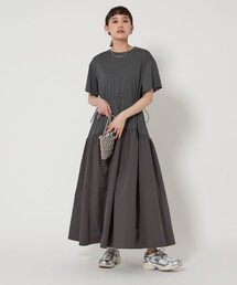 green label relaxing | タフタ ドッキング ワンピース(ワンピース)