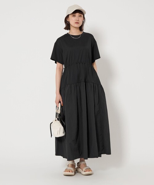 新品未使用‼︎green label relaxing タフタドッキングワンピース セール】タフタ ドッキング ワンピース（ワンピース）｜green
