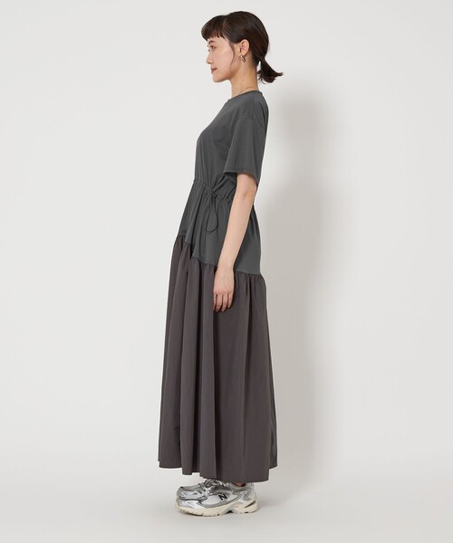 green label relaxing(グリーンレーベルリラクシング)の「タフタ ドッキング ワンピース(ワンピース・レディース・ブラック/ベージュ/ダークグレー・FREE)」の14枚目の写真