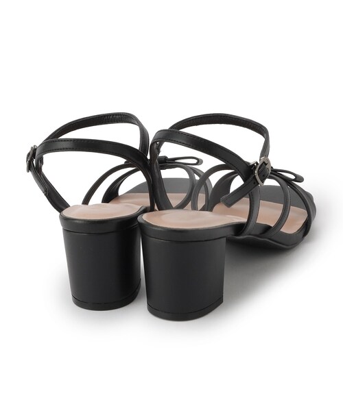 couture brooch（クチュールブローチ）の「リボンデザインサンダル（サンダル・レディース・オフホワイト/ブラック・35/30/45）」の6枚目の写真