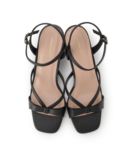 couture brooch（クチュールブローチ）の「リボンデザインサンダル（サンダル・レディース・オフホワイト/ブラック・35/30/45）」の7枚目の写真
