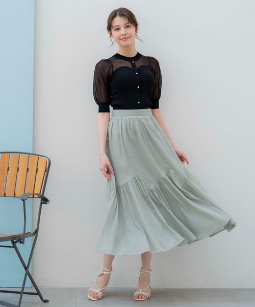 NOELA（ノエラ）の「ビスチェライクシアーニット（ニット/セーター・レディース・ピンク/ブラック/オフホワイト・フリー）」の7枚目の写真