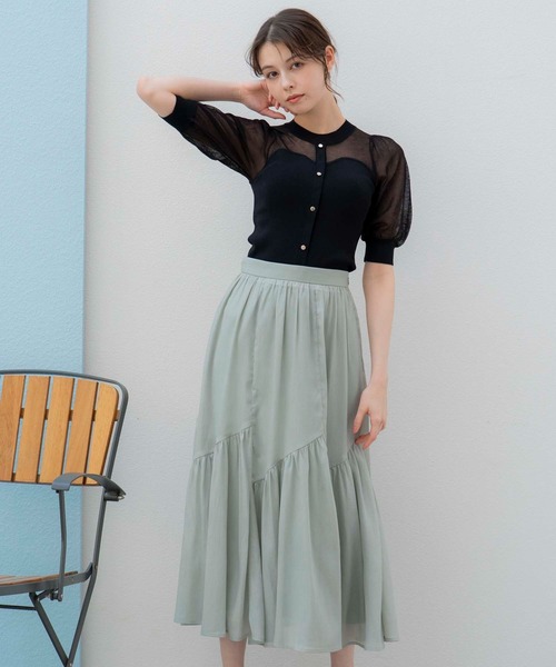 NOELA（ノエラ）の「ビスチェライクシアーニット（ニット/セーター・レディース・ピンク/ブラック/オフホワイト・フリー）」の8枚目の写真