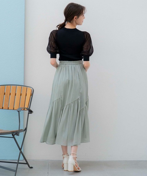 NOELA（ノエラ）の「ビスチェライクシアーニット（ニット/セーター・レディース・ピンク/ブラック/オフホワイト・フリー）」の9枚目の写真