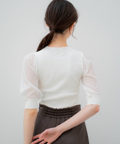 NOELA（ノエラ）の「ビスチェライクシアーニット（ニット/セーター・レディース・ピンク/ブラック/オフホワイト・フリー）」の13枚目の写真