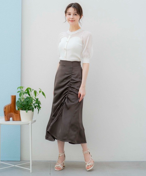 NOELA（ノエラ）の「ビスチェライクシアーニット（ニット/セーター・レディース・ピンク/ブラック/オフホワイト・フリー）」の14枚目の写真