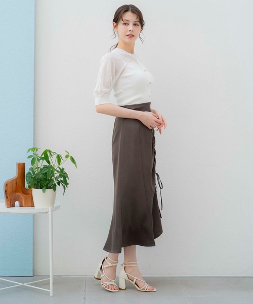 NOELA（ノエラ）の「ビスチェライクシアーニット（ニット/セーター・レディース・ピンク/ブラック/オフホワイト・フリー）」の16枚目の写真