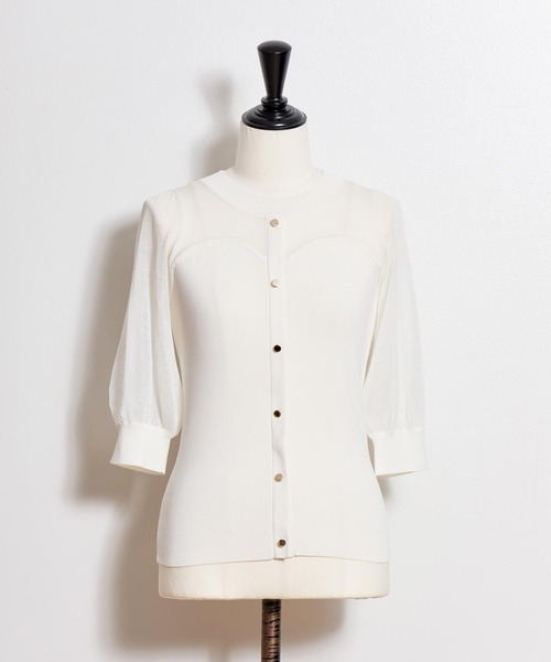 NOELA（ノエラ）の「ビスチェライクシアーニット（ニット/セーター・レディース・ピンク/ブラック/オフホワイト・フリー）」の22枚目の写真