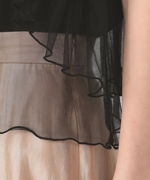 Ray BEAMS（レイビームス）の「チュール レイヤー ラッフルスリーブ Tシャツ（Tシャツ/カットソー・レディース・ホワイト/ブラック・ONE SIZE）」の15枚目の写真