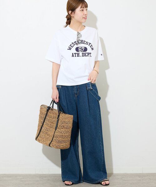 Champion(チャンピオン)の「別注【Champion/チャンピオン】26/s Jersey Tee:Tシャツ(Tシャツ/カットソー・レディース・ブラック/アイボリー/カーキ/ホワイト/マルーン・FREE)」の22枚目の写真