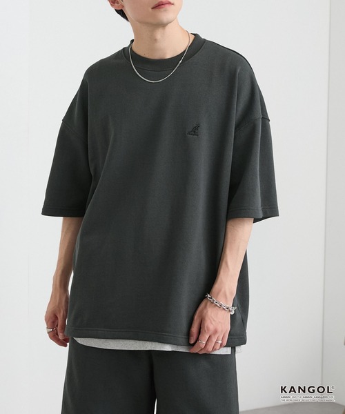 KANGOL(カンゴール)の「KANGOL/カンゴール 別注 セットアップ ロゴワンポイント刺繍 半袖プルオーバースウェット&ショートパンツ(セットアップ・メンズ・ネイビー/ブラック/チャコール/オートミール/グレイッシュベージュ・S/L/M)」の16枚目の写真