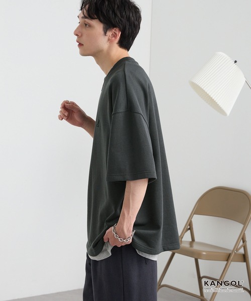 KANGOL(カンゴール)の「KANGOL/カンゴール 別注 セットアップ ロゴワンポイント刺繍 半袖プルオーバースウェット&ショートパンツ(セットアップ・メンズ・ネイビー/ブラック/チャコール/オートミール/グレイッシュベージュ・S/L/M)」の20枚目の写真