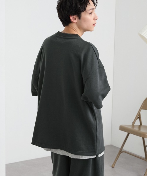 KANGOL(カンゴール)の「KANGOL/カンゴール 別注 セットアップ ロゴワンポイント刺繍 半袖プルオーバースウェット&ショートパンツ(セットアップ・メンズ・ネイビー/ブラック/チャコール/オートミール/グレイッシュベージュ・S/L/M)」の21枚目の写真