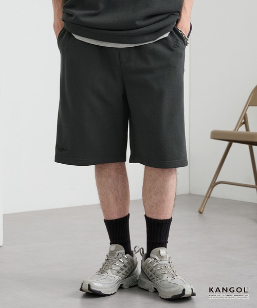 KANGOL(カンゴール)の「KANGOL/カンゴール 別注 セットアップ ロゴワンポイント刺繍 半袖プルオーバースウェット&ショートパンツ(セットアップ・メンズ・ネイビー/ブラック/チャコール/オートミール/グレイッシュベージュ・S/L/M)」の22枚目の写真
