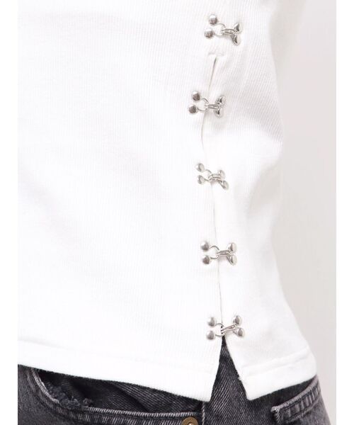 MURUA（ムルーア）の「サイドホックリブカットソー（Tシャツ/カットソー・レディース・ブラック/ホワイト/オレンジ・FREE）」の19枚目の写真