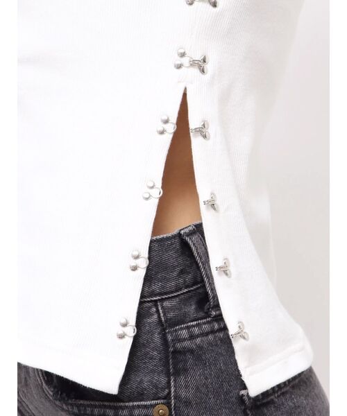 MURUA（ムルーア）の「サイドホックリブカットソー（Tシャツ/カットソー・レディース・ブラック/ホワイト/オレンジ・FREE）」の20枚目の写真