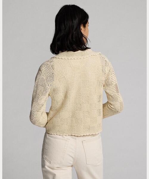 RRL(ダブル アール エル)の「ハンドクロシェイド コットン カーディガン(カーディガン/ボレロ・レディース・ナチュラル・3/1/2/4)」の4枚目の写真