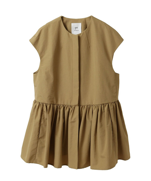 1er Arrondissement（プルミエアロンディスモン）の「コットンナイロンタフタペプラムジレ（その他アウター・レディース・ブルー系その他3/ベージュ・36/38）」の10枚目の写真