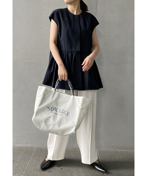 1er Arrondissement（プルミエアロンディスモン）の「コットンナイロンタフタペプラムジレ（その他アウター・レディース・ブルー系その他3/ベージュ・36/38）」の16枚目の写真