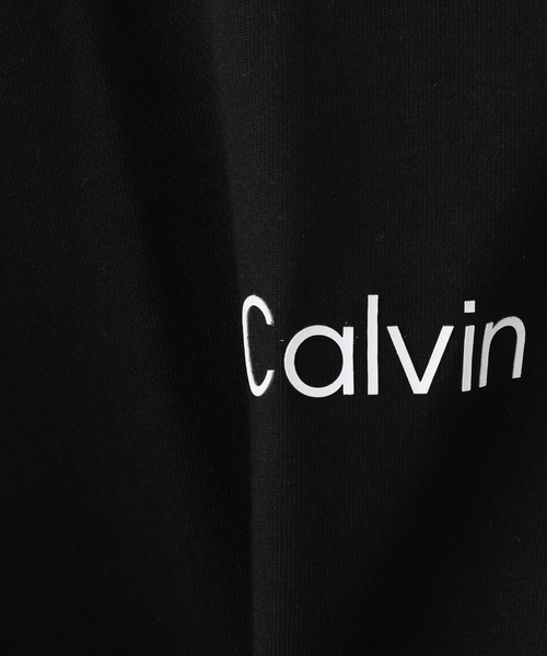 Calvin Klein(カルバン・クライン)の「Calvin Klein / カルバン クライン SS RLXD STANDARD LOGO CREWN 47A220G(Tシャツ/カットソー・レディース・ホワイト/ブラック・MEDIUM/SMALL)」の4枚目の写真