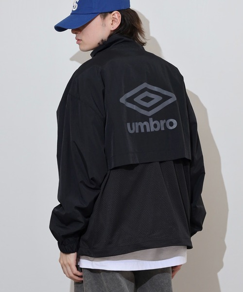 Umbro フード付きナイロンジャケット 黒 L UMBRO/別注UMBROナイロン