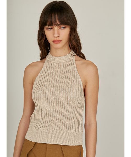 セール】ホルターネックニットトップス（ニット/セーター）｜styling