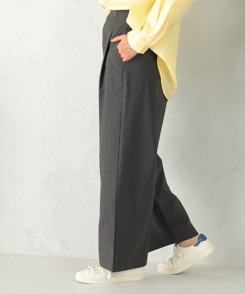 パンツ Gallia セール】さらっと快適 タックワイドパンツ（その他パンツ