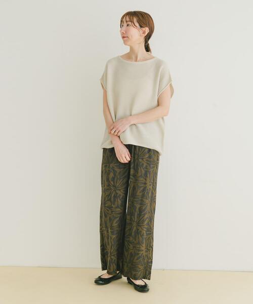 ITEMS URBANRESEARCH（アイテムズ アーバンリサーチ）の「ワッフルフレンチニット（ニット/セーター・レディース・ホワイト/チャコールグレー/グリーン・FREE）」の8枚目の写真